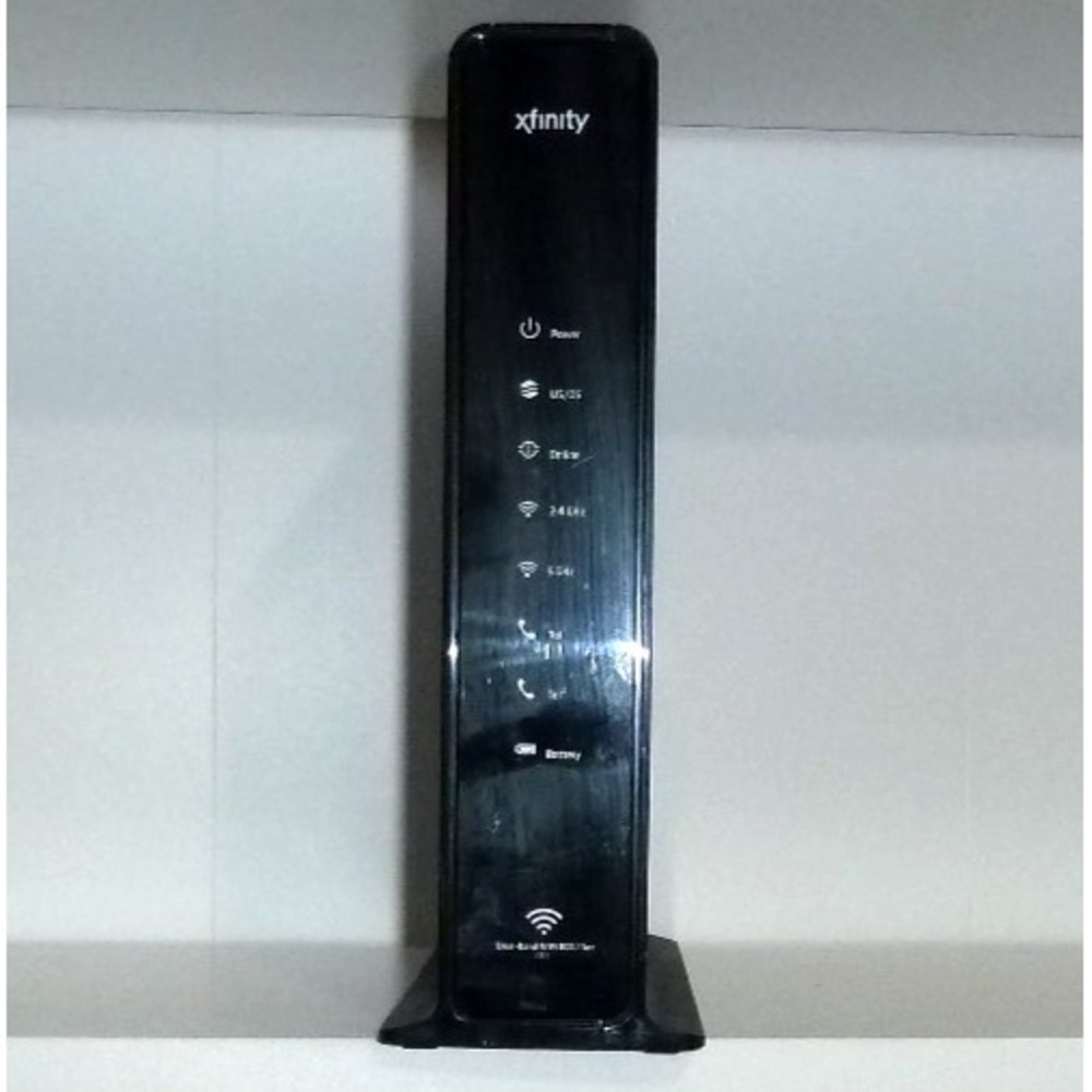 ARRIS TG1682G Wireless Modem Router - Black w/ coaxial, ethernet, electric cable